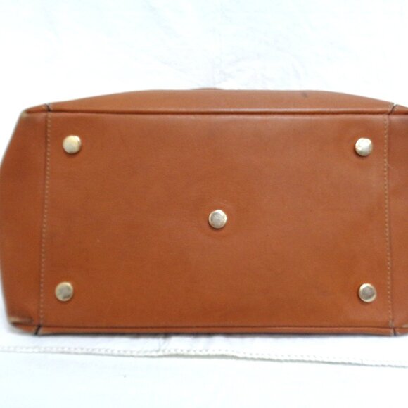 ASPINAL of LONDON 11.5" midi Tote Bag Smooth Tan Leather - Picture 7 of 12